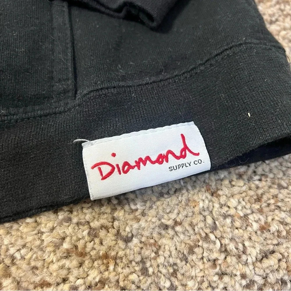 Diamond Supply Co. OG SIGN PULLOVER Black White Grey Graphic Print Men's Hoodie - Picture 4 of 7